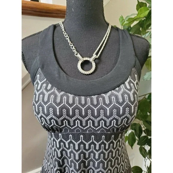 Prana Women's Black/White Scoop Neck Dress S - Picture 2 of 12